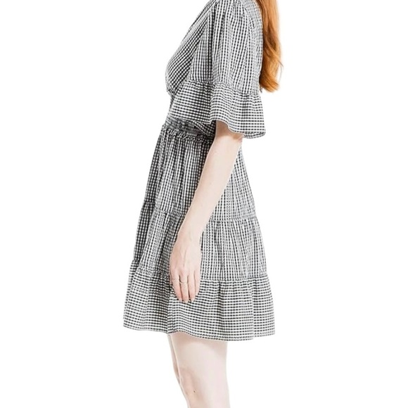 Max Studio Women's Flutter Sleeve Tiered Short Dress Size XS - Picture 6 of 7